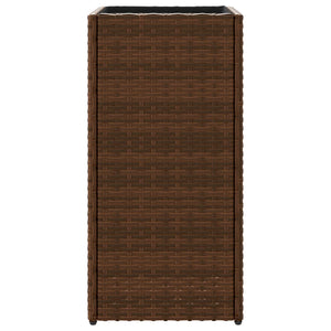 Fioriere da Giardino 2 pz Marrone 30x30x60 cm in Polyrattan 3210517