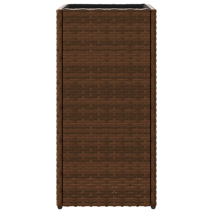 Fioriere da Giardino 2 pz Marrone 30x30x60 cm in Polyrattan 3210517