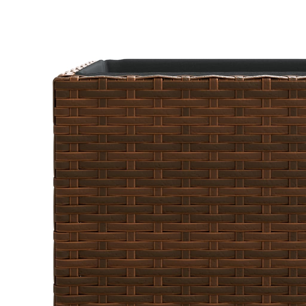 Fioriere da Giardino 2 pz Marrone 30x30x60 cm in Polyrattan 3210517