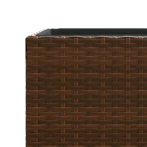 Fioriere da Giardino 2 pz Marrone 30x30x60 cm in Polyrattan 3210517