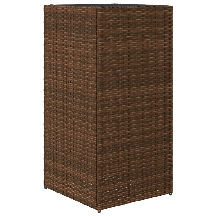 Fioriere da Giardino 2 pz Marrone 40x40x80 cm in Polyrattan 3210520