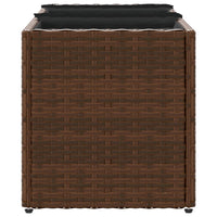 Fioriere da Giardino con 3 Vasi Marrone 105x30x32 cm Polyrattan 3210523