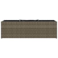 Fioriere da Giardino con 3 Vasi Grigie 105x30x32 cm Polyrattan 3210524