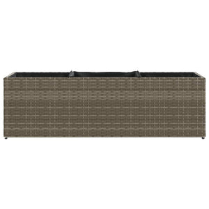 Fioriere da Giardino con 3 Vasi Grigie 105x30x32 cm Polyrattan 3210524