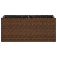 Fioriere da Giardino con 2 Vasi Marrone 72x30x32 cm Polyrattan 3210529