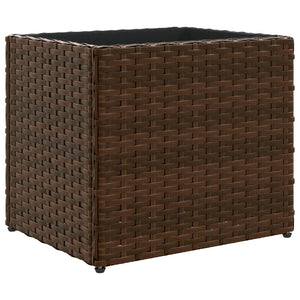 Fioriere da Giardino 2 pz Marrone 36x30x32 cm in Polyrattan 3210532