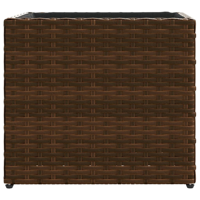 Fioriere da Giardino 2 pz Marrone 36x30x32 cm in Polyrattan 3210532