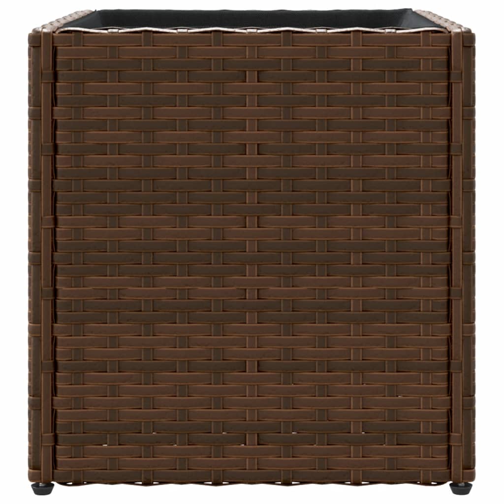 Fioriere da Giardino 2 pz Marrone 36x30x32 cm in Polyrattan 3210532