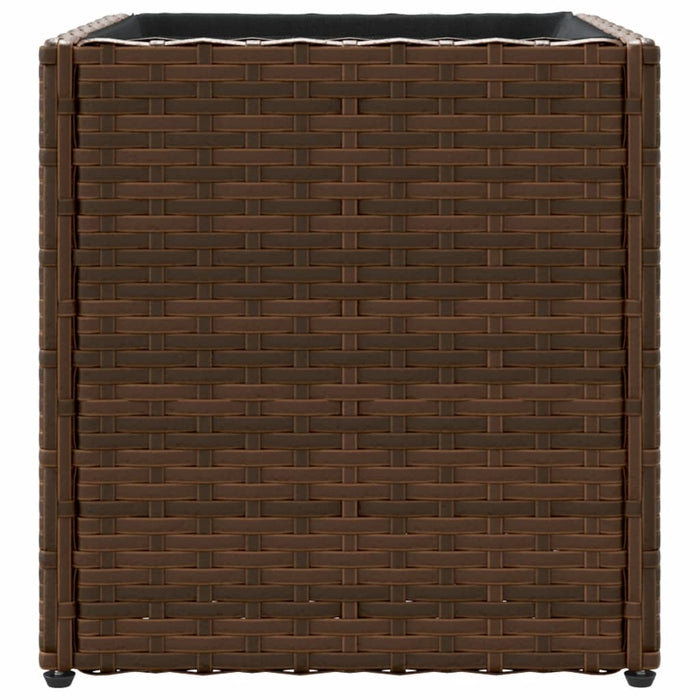 Fioriere da Giardino 2 pz Marrone 36x30x32 cm in Polyrattan 3210532