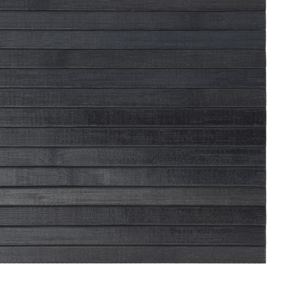 Tappeto Rettangolare Grigio 60x100 cm in Bambù 376712