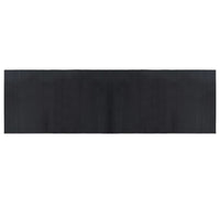 Tappeto Rettangolare Nero 60x200 cm in Bambù 376714