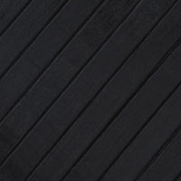 Tappeto Rettangolare Nero 60x200 cm in Bambù 376714