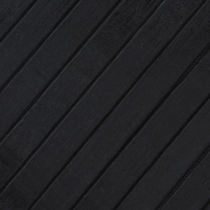 Tappeto Rettangolare Nero 60x200 cm in Bambù 376714