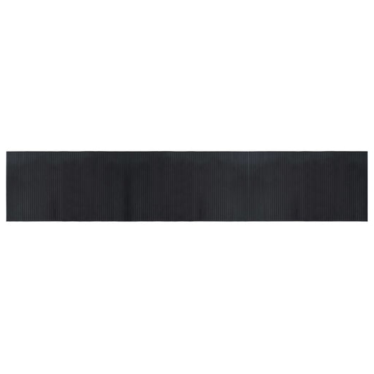 Tappeto Rettangolare Nero 60x300 cm in Bambù 376720