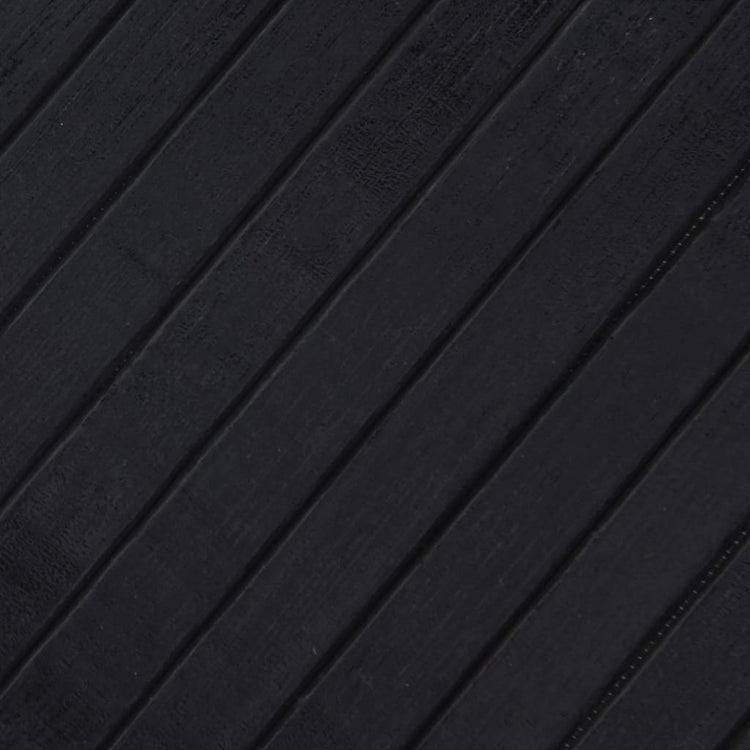 Tappeto Rettangolare Nero 60x300 cm in Bambù 376720