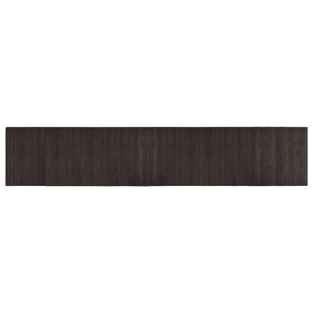 Tappeto Rettangolare Marrone Scuro 60x300 cm in Bambù 376725