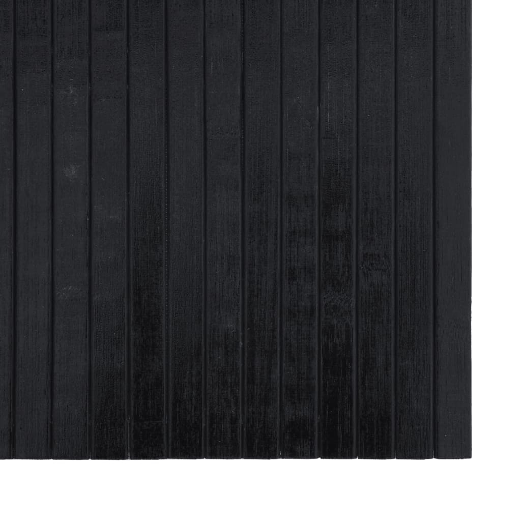 Tappeto Rettangolare Nero 60x400 cm in Bambù 376726