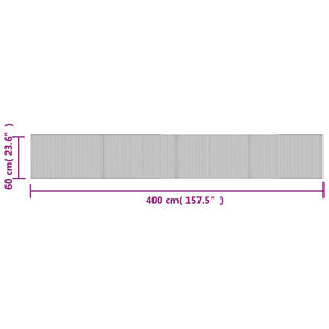 Tappeto Rettangolare Marrone 60x400 cm in Bambù 376728