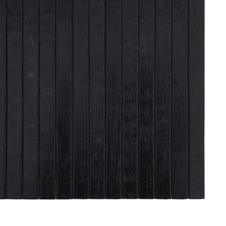 Tappeto Rettangolare Nero 60x500 cm in Bambù 376732