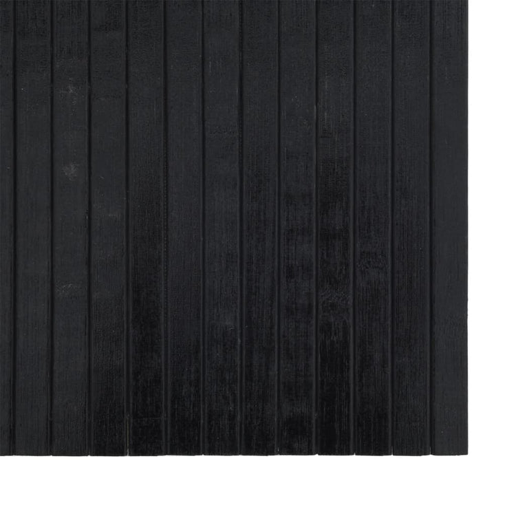 Tappeto Rettangolare Nero 70x100 cm in Bambù 376738