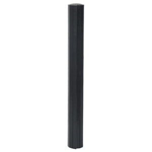 Tappeto Rettangolare Nero 70x200 cm in Bambù 376744