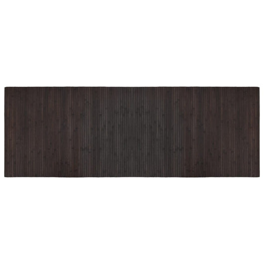 Tappeto Rettangolare Marrone Scuro 70x200 cm in Bambù 376749