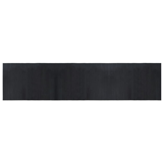 Tappeto Rettangolare Nero 70x300 cm in Bambù 376750