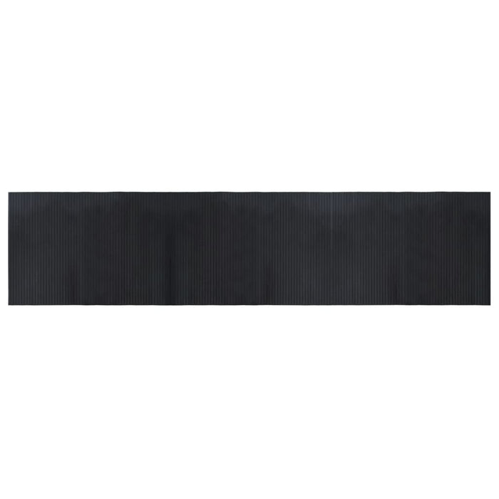 Tappeto Rettangolare Nero 70x300 cm in Bambù 376750