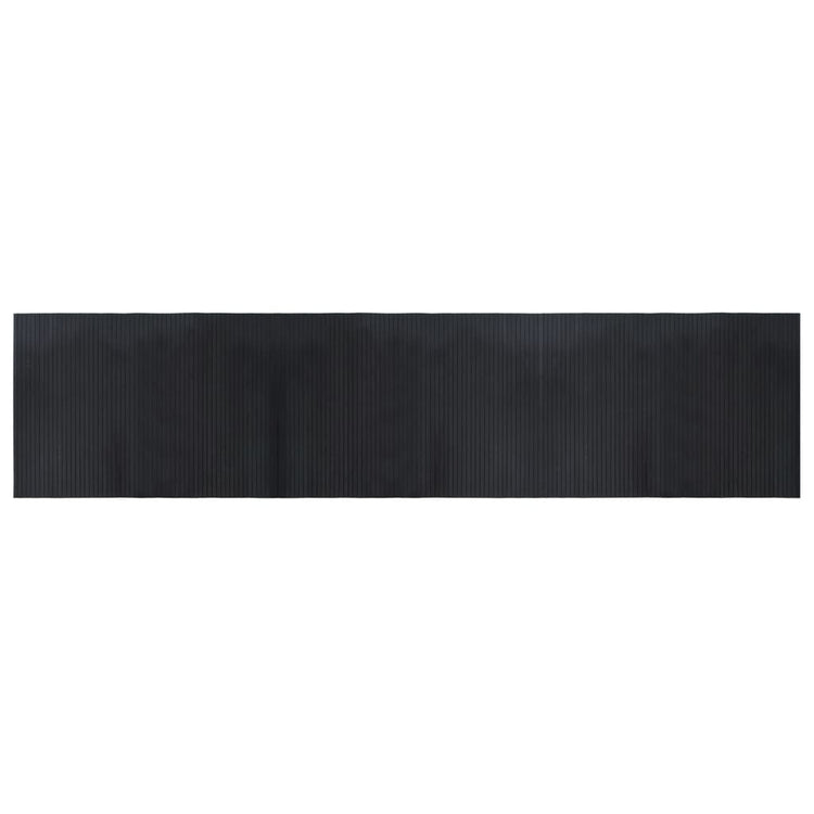 Tappeto Rettangolare Nero 70x300 cm in Bambù 376750