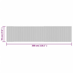 Tappeto Rettangolare Marrone 70x300 cm in Bambù 376752