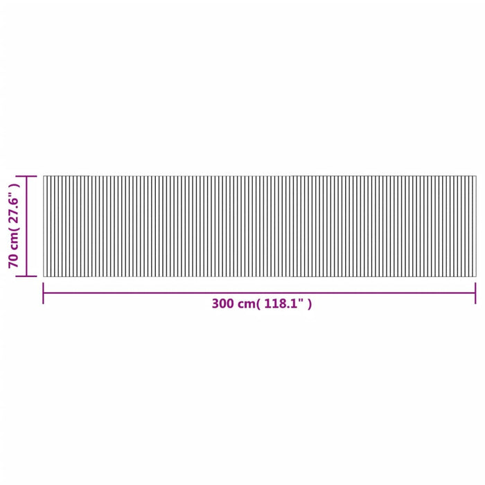 Tappeto Rettangolare Marrone 70x300 cm in Bambù 376752