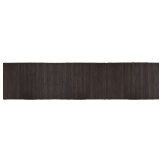 Tappeto Rettangolare Marrone Scuro 70x300 cm in Bambù 376755