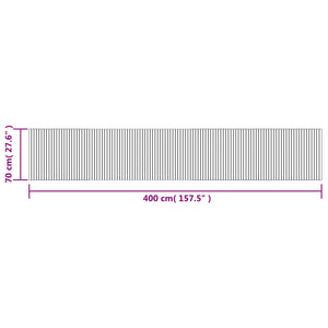 Tappeto Rettangolare Marrone 70x400 cm in Bambù 376758