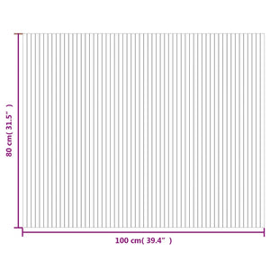 Tappeto Rettangolare Marrone 80x100 cm in Bambù 376770