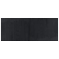 Tappeto Rettangolare Nero 80x200 cm in Bambù 376774