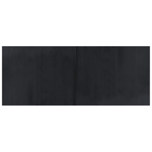 Tappeto Rettangolare Nero 80x200 cm in Bambù 376774