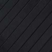 Tappeto Rettangolare Nero 80x200 cm in Bambù 376774