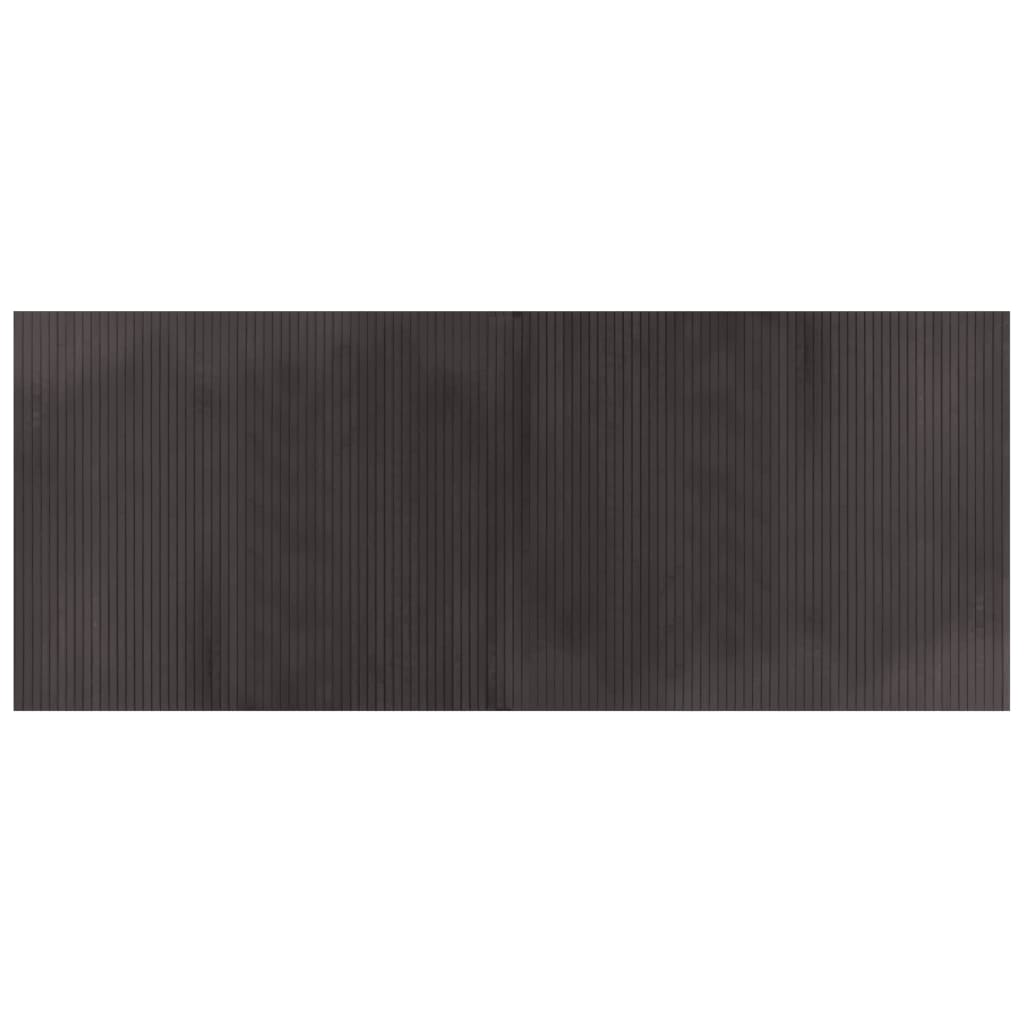 Tappeto Rettangolare Marrone Scuro 80x200 cm in Bambù 376779