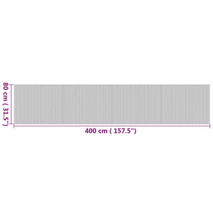 Tappeto Rettangolare Natura 80x400 cm in Bambù 376787