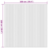 Tappeto Rettangolare Naturale 100x100 cm in Bambù 376799