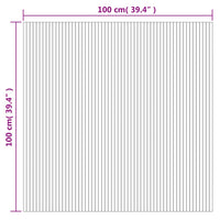 Tappeto Rettangolare Marrone Scuro 100x100 cm in Bambù 376803