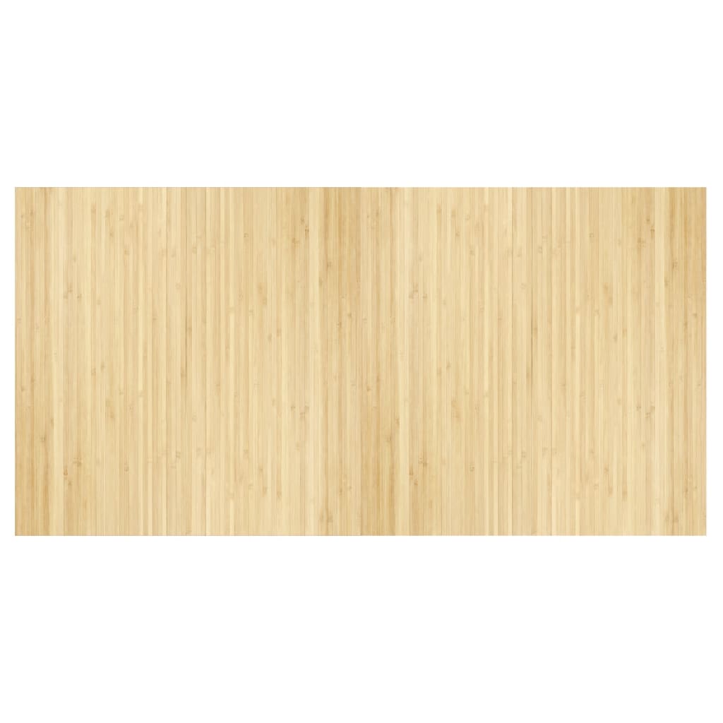 Tappeto Rettangolare Naturale Chiaro 100x200 cm in Bambù 376807