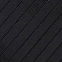 Tappeto Rettangolare Nero 100x500 cm in Bambù 376822