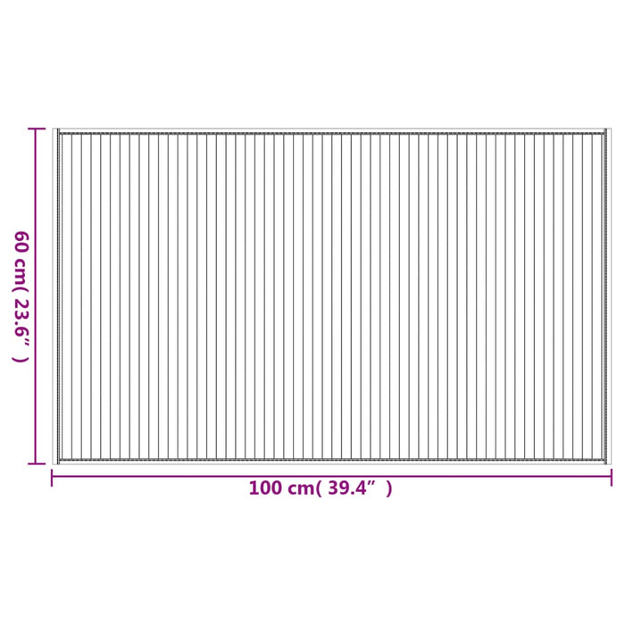 Tappeto Rettangolare Marrone 60x100 cm in Bambù 376830