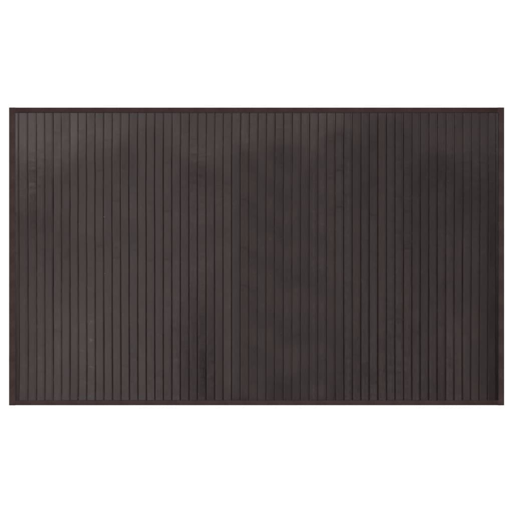 Tappeto Rettangolare Marrone Scuro 60x100 cm in Bambù 376833