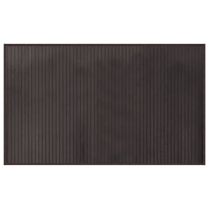 Tappeto Rettangolare Marrone Scuro 60x100 cm in Bambù 376833