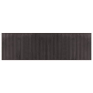 Tappeto Rettangolare Marrone Scuro 60x200 cm in Bambù 376839