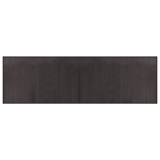 Tappeto Rettangolare Marrone Scuro 60x200 cm in Bambù 376839