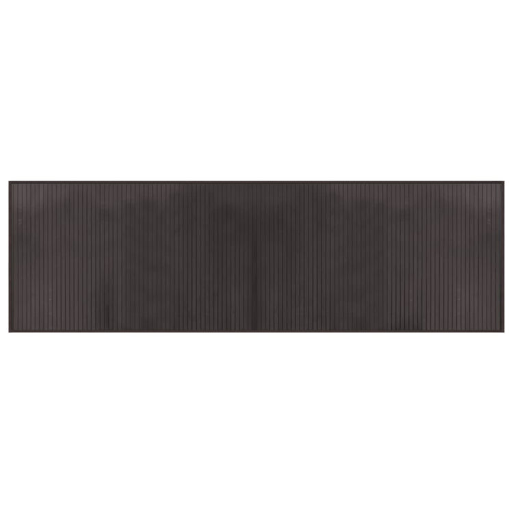 Tappeto Rettangolare Marrone Scuro 60x200 cm in Bambù 376839