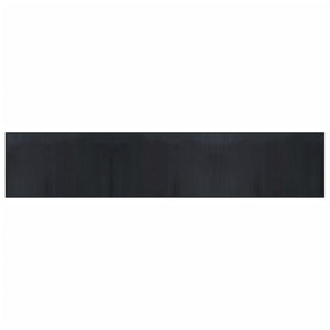 Tappeto Rettangolare Nero 60x300 cm in Bambù 376840